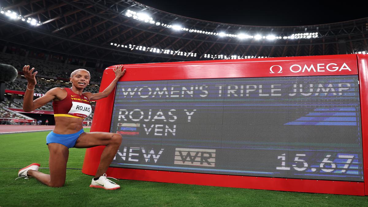 Venezuela's Yulimar Rojas breaks women's triple jump world record to win gold medal at Tokyo Olympics