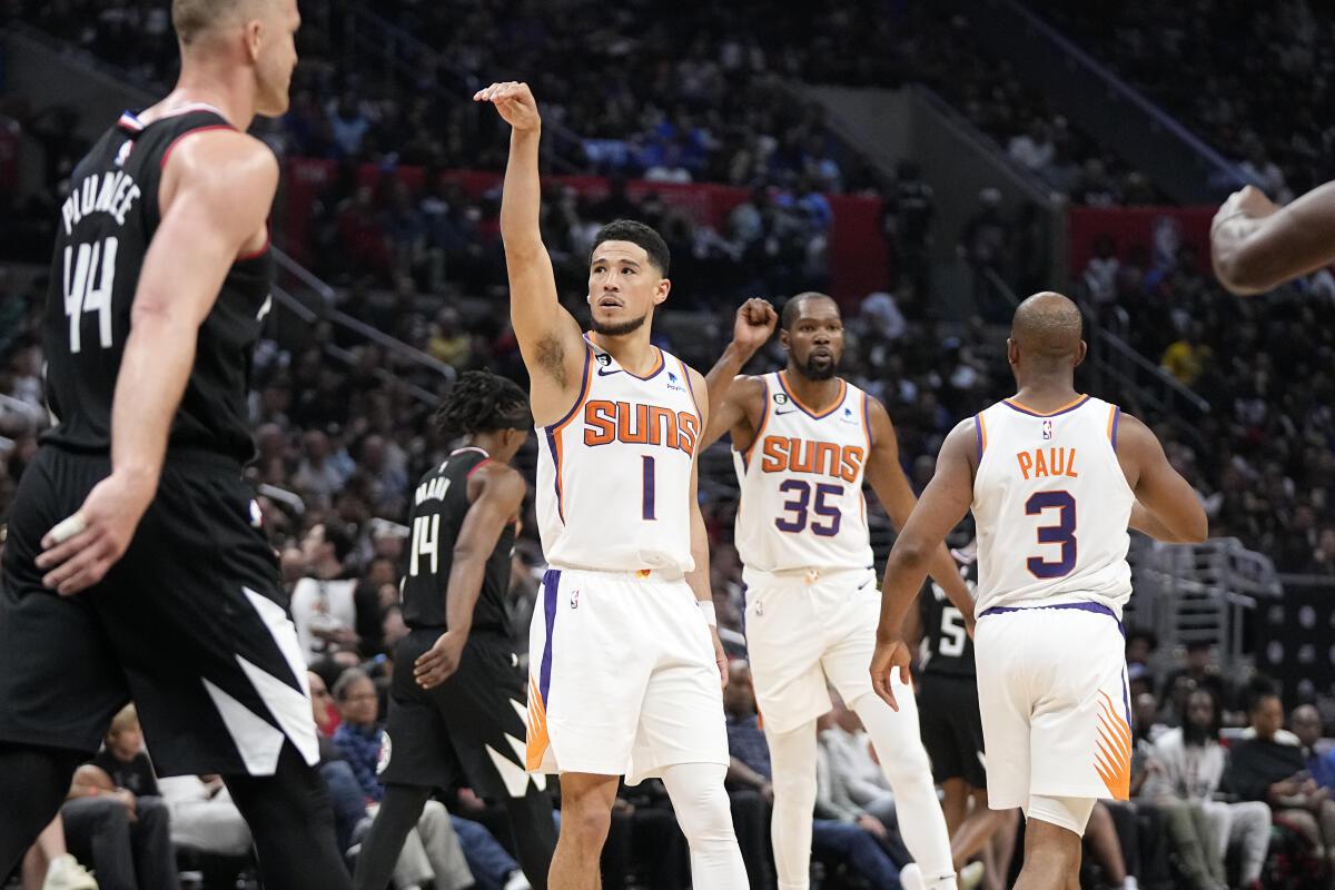 NBA roundup: Devin Booker, Suns even series with Clippers