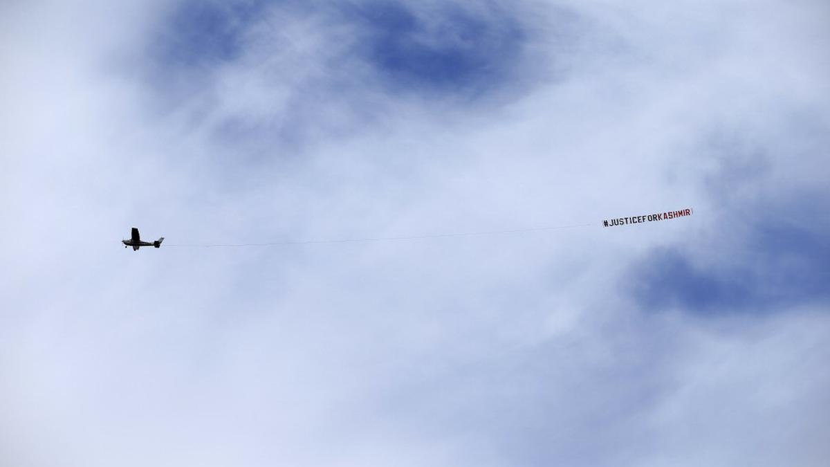 World Cup 2019: Airplane flies over Headingley with 'Justice for Kashmir' banner