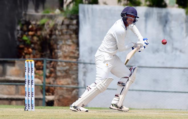 Making it count: Mumbai batsman Armaan Jaffer scored 127 runs against Uttar Pradesh during their Ranji Trophy semifinal cricket match.