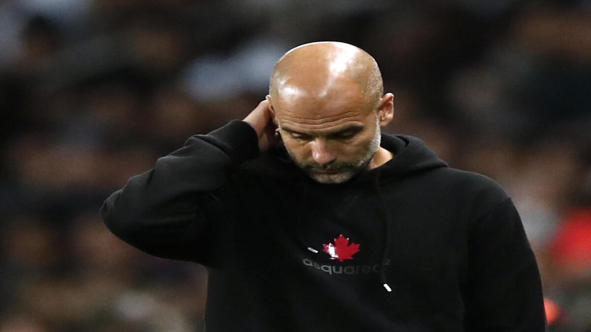 Manchester City's Guardiola rues missed chances in PSG defeat