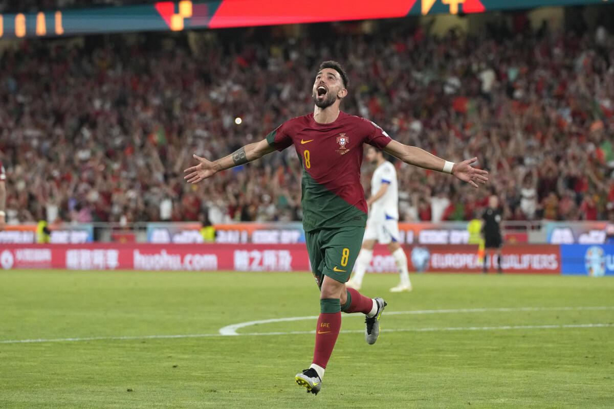 Video: Bruno Fernandes scores brilliant goal for Portugal vs Iceland