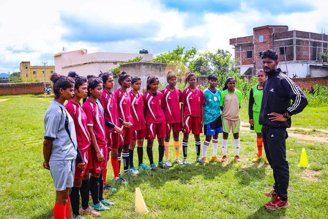 Not losing hope: Anand Prasad Gope who provides free training for young girls in football said that the news of the ban did worry the players, so he kept reassuring them that things would get better.