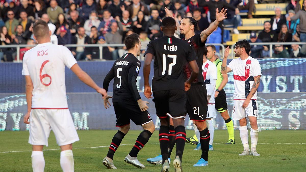 Zlatan Ibrahimovic scores on first start as AC Milan beats Cagliari