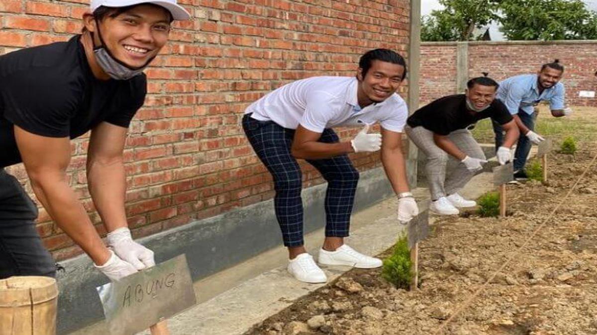 Renedy, Udanta and other footballers plant saplings in Manipur village