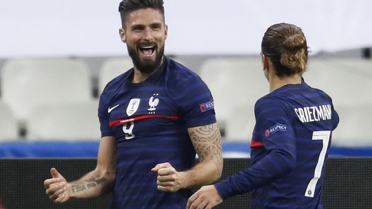 Nations League: Giroud on target as France sends Sweden into League B