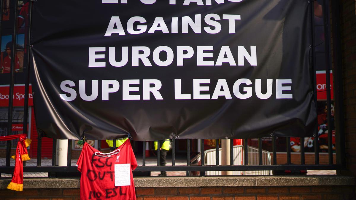 Liverpool fans protest at Anfield against American owners