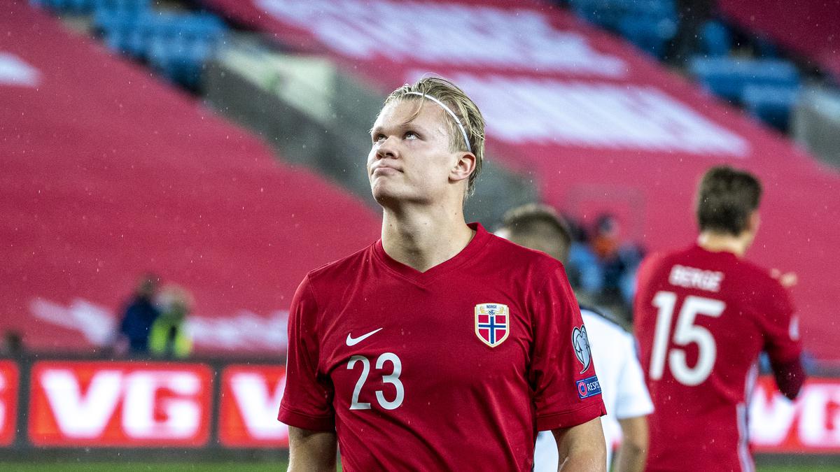 Haaland still sidelined by leg injury, could miss Norway qualifiers