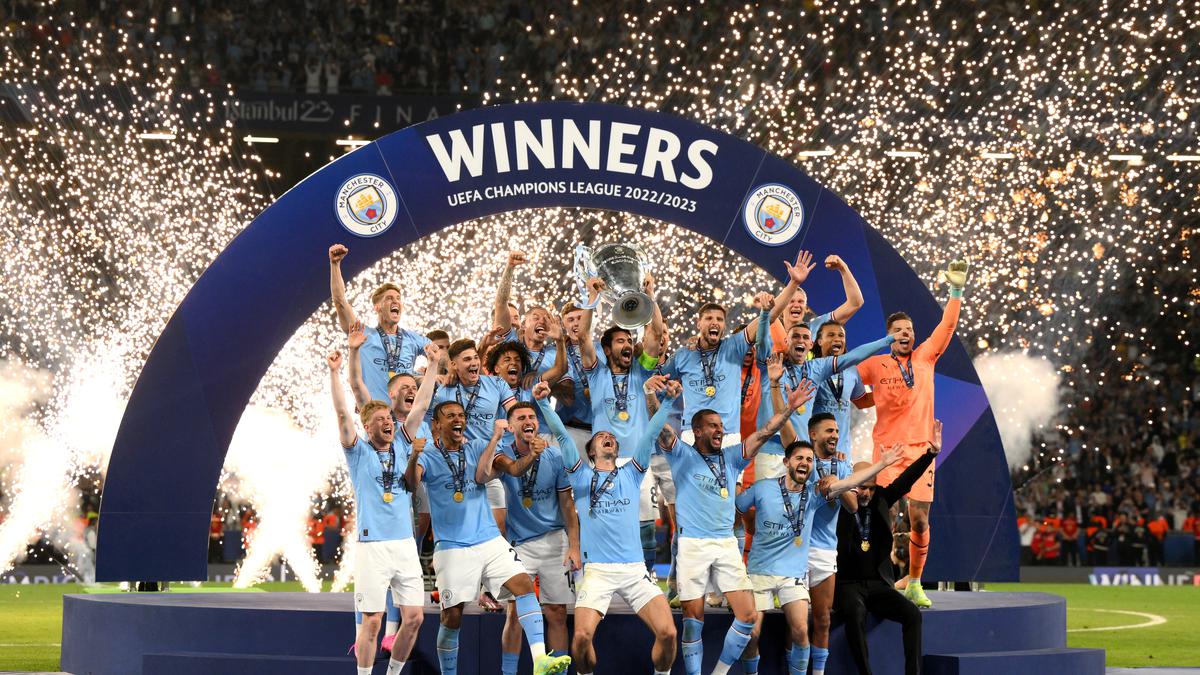 MCI 1-0 INT highlight; Champions League final Manchester City wins maiden UCL title; clinches treble to equal Man Uniteds record