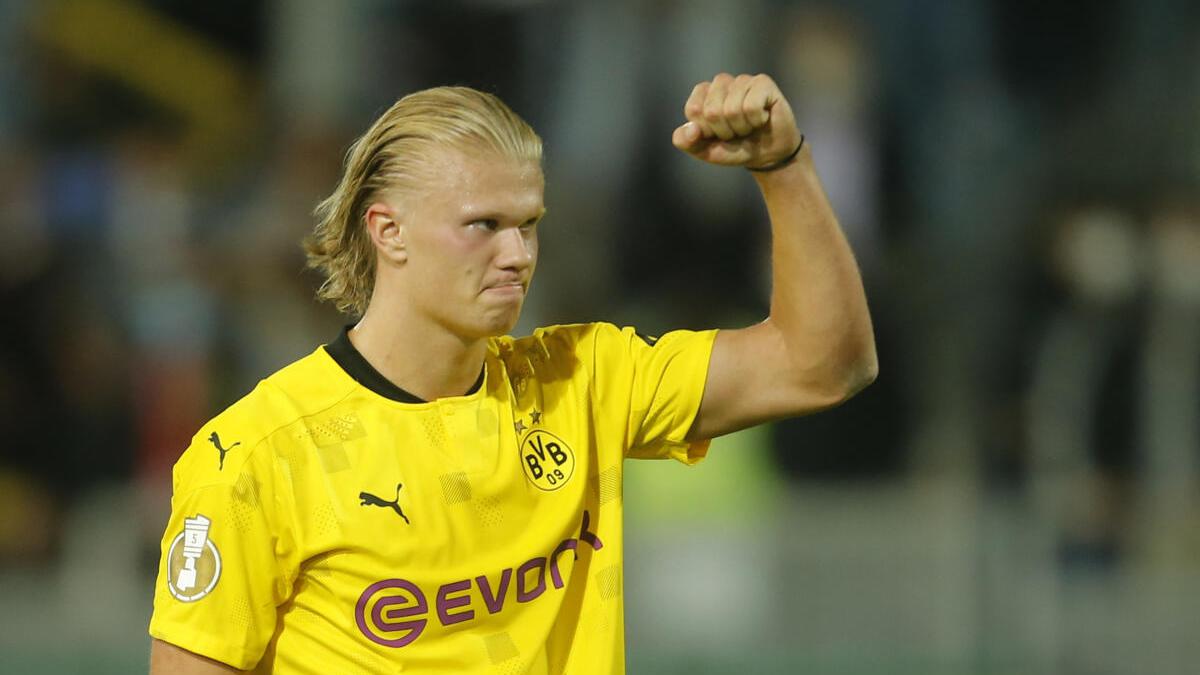 German Cup: Haaland scores hattrick as Dortmund begins defence with a win