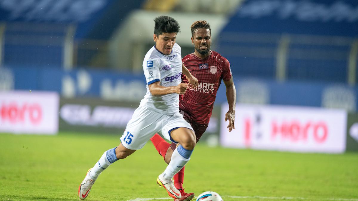 ISL 2021-2022 Northeast United FC vs Chennaiyin FC HIGHLIGHTS: Thapa scores the winner as CFC wins 2-1