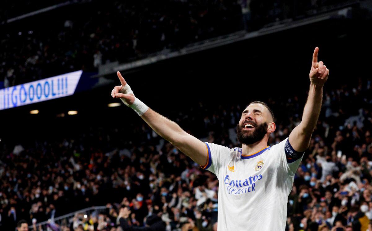 Benzema hat-trick sees Real Madrid knock PSG out of Champions League