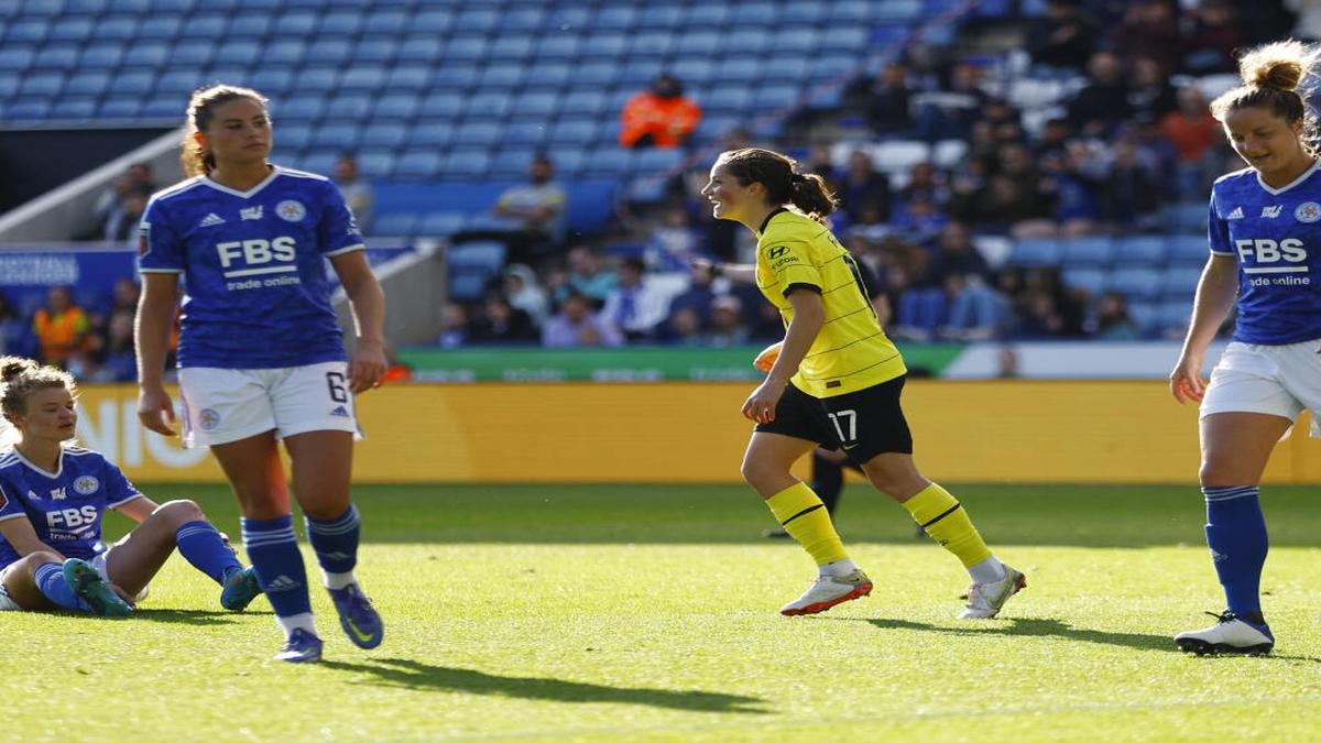 Chelsea thrashes Leicester 9-0 to go top of Women's Super League