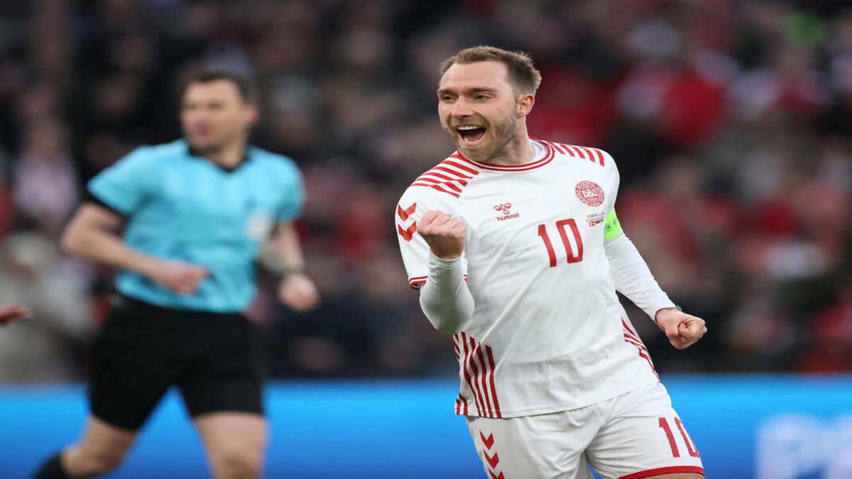 Eriksen scores on Parken return after Euro heart attack