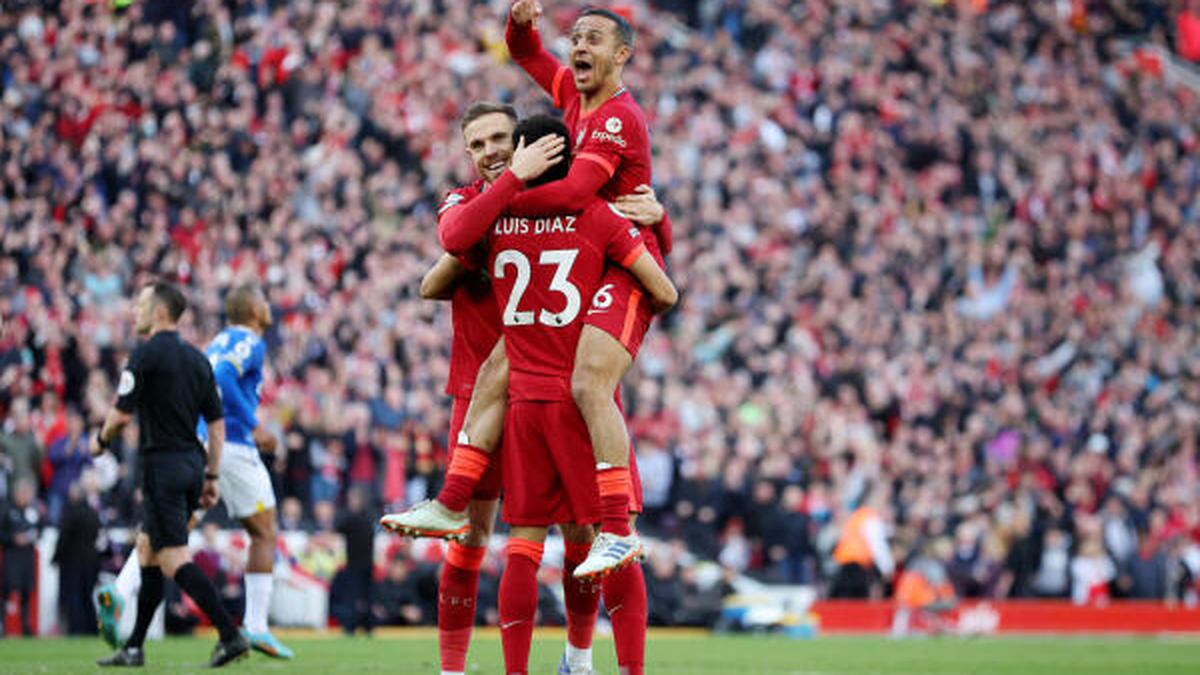 Liverpool back on Man City's tail after derby win over Everton