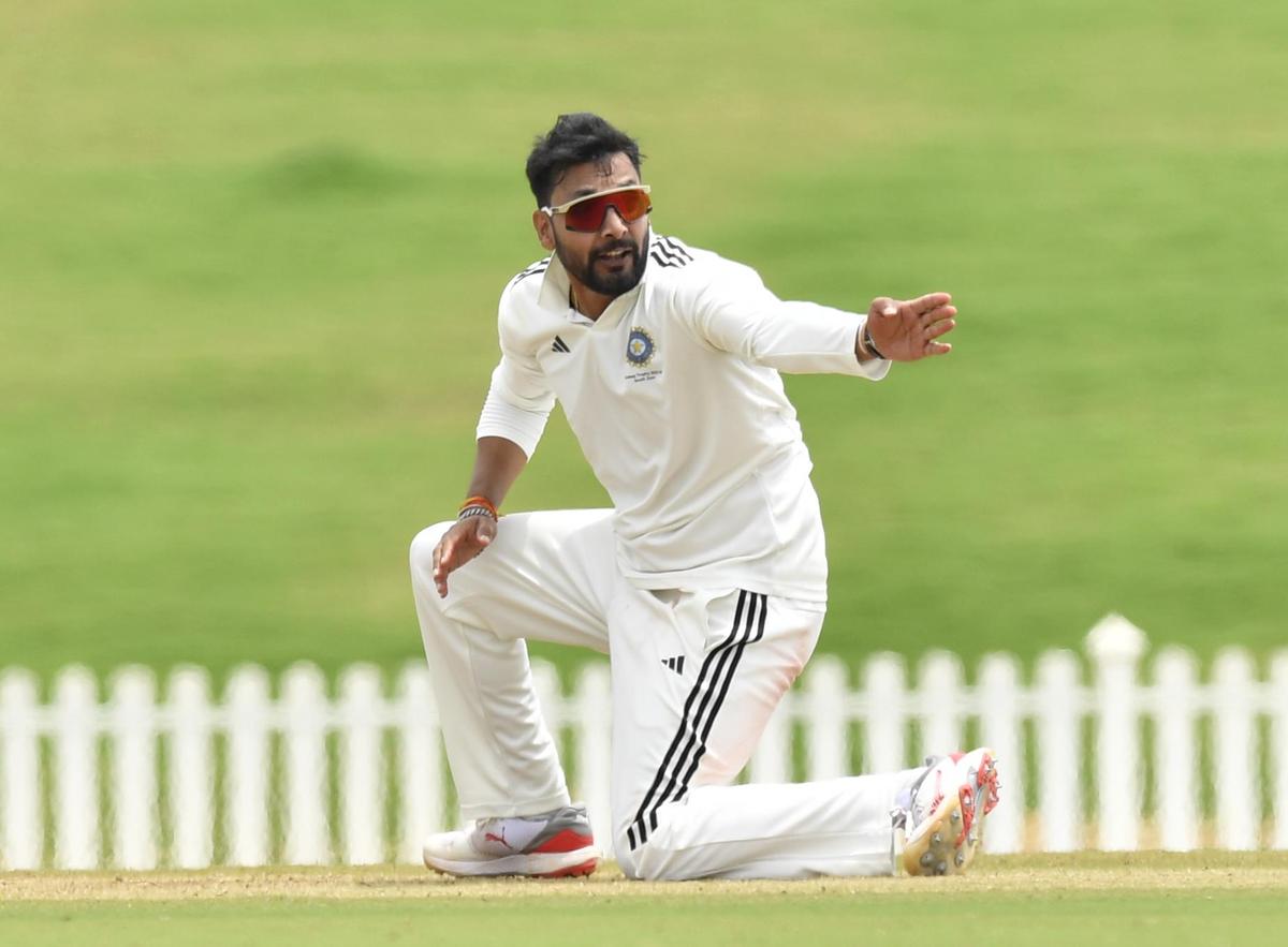 FILE PHOTO: Ankit Sharma picked six wickets and scored a dogged 99 for South Zone against Central Zone during the 2025 Duleep Trophy. 