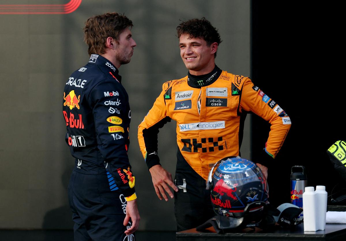 Expecting the unexpected: Norris (right), the defending champion and Verstappen, the runner-up last season, are among the suspected heavyweights but the contest remains wide open this season.