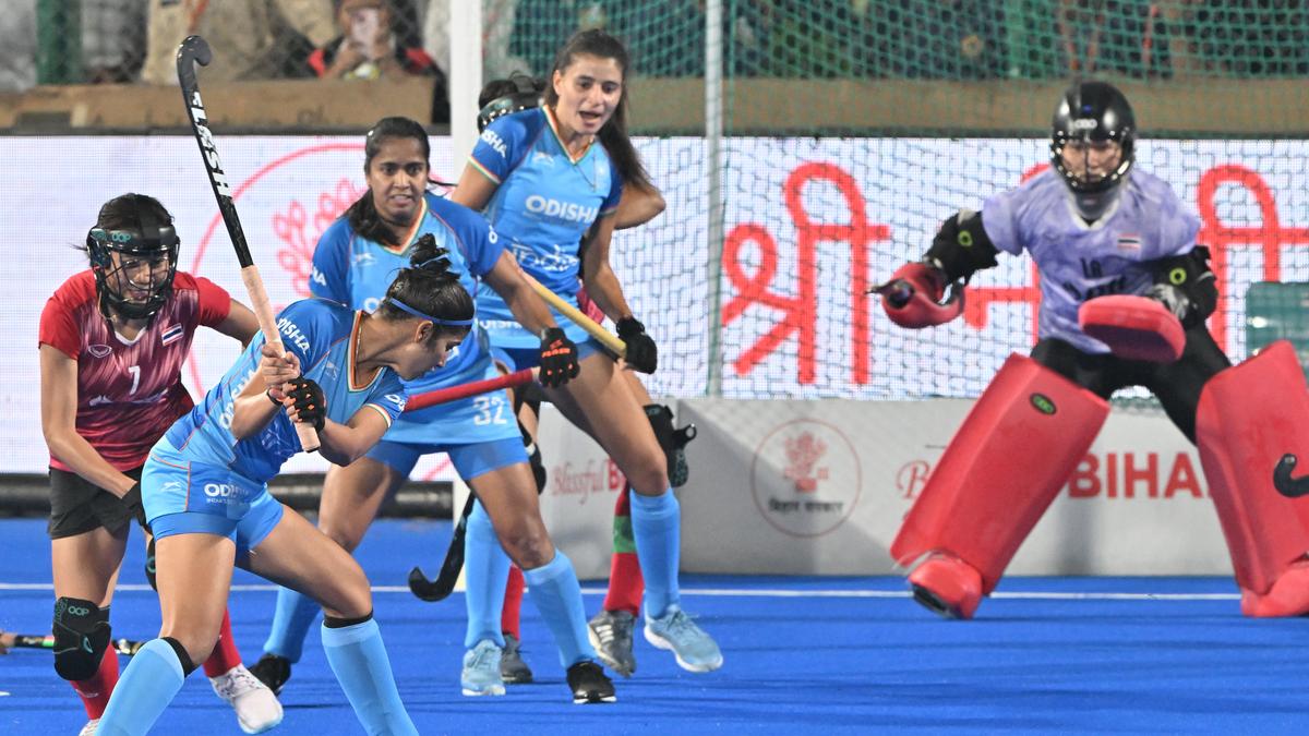 India wins Women's Asian Hockey semi-final, reaches final.