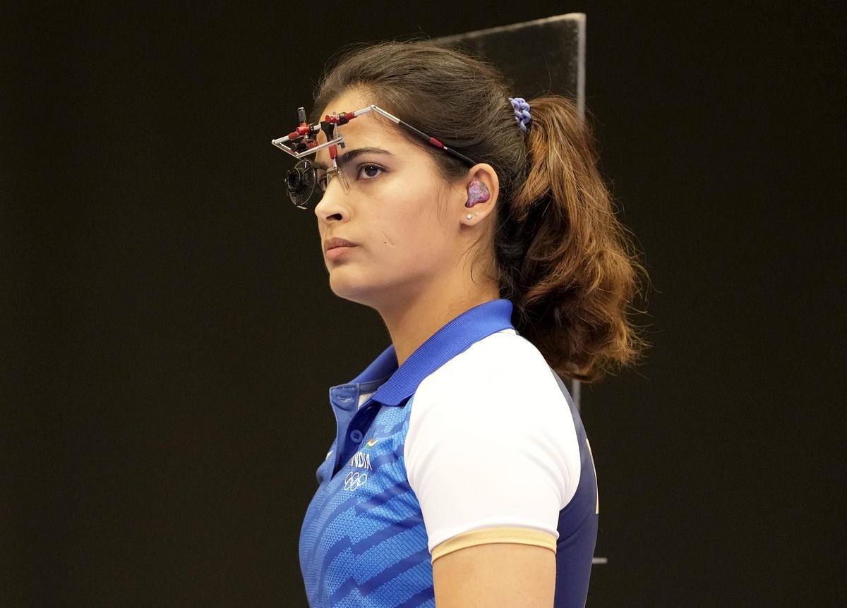 India’s Manu Bhaker during the 25m Pistol Women’s Final event. 