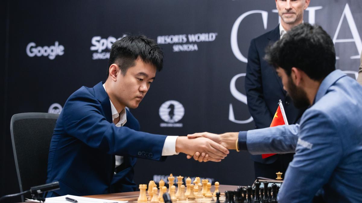 World Chess Championship 2024, Game 6: Nothing separates Gukesh, Ding Liren in round six as game ends in three-fold repetition draw