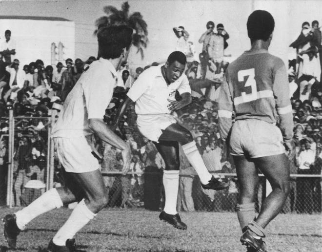 Pele during his one thousandth football game on January 26, 1971. 