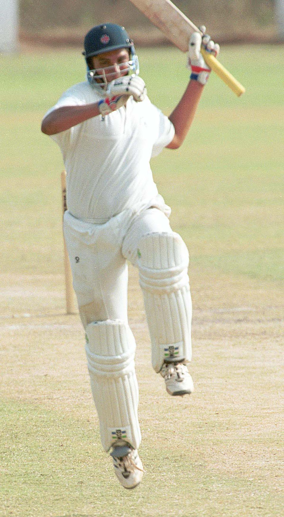 File Photo: Tamil Nadu’s Vidyut Sivaramakrishnan after scoring century vs Delhi in 2001