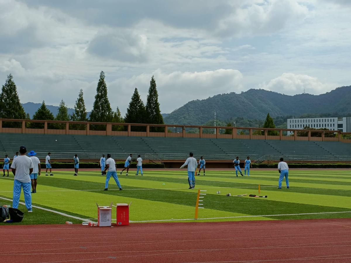 India’s practise session ahead of its match against Nepal. 