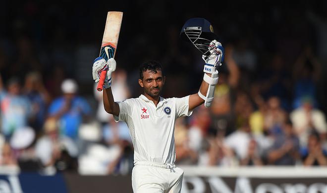 Throwback: Ajinkya Rahane celebrates after reaching his century against England at Lords. 