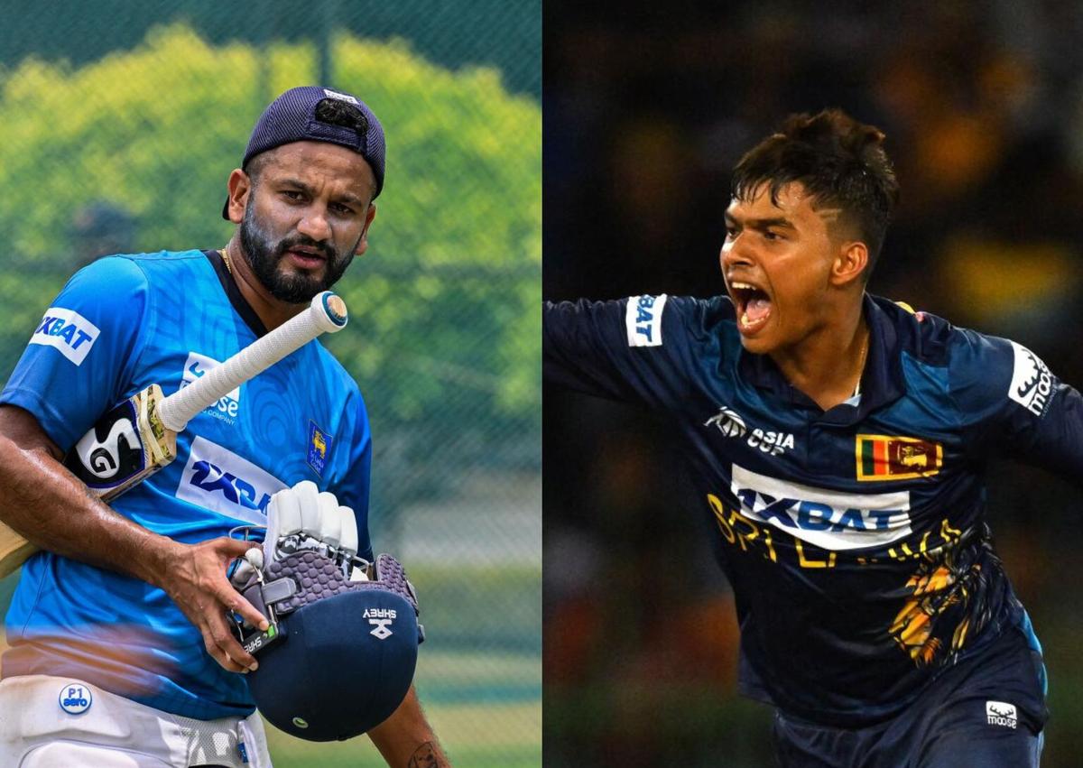 Dimuth Karunaratne and Dunith Wellalage.