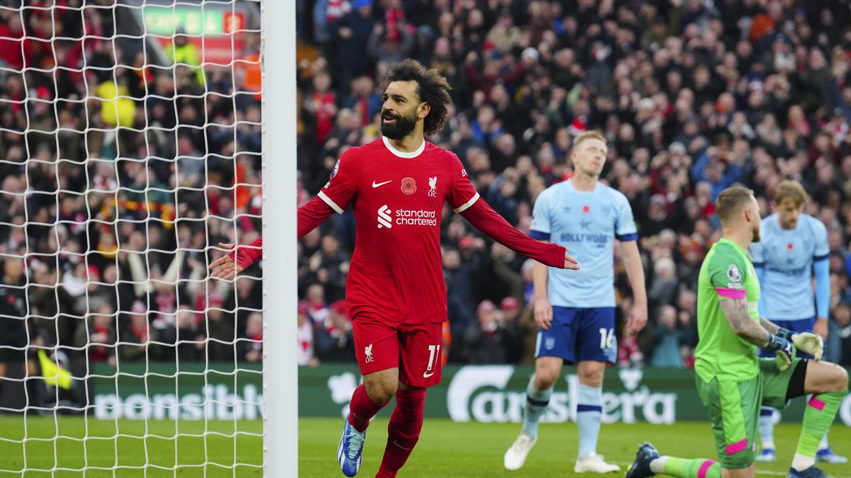 Salah sets record for Liverpool in Premier League match against Brentford