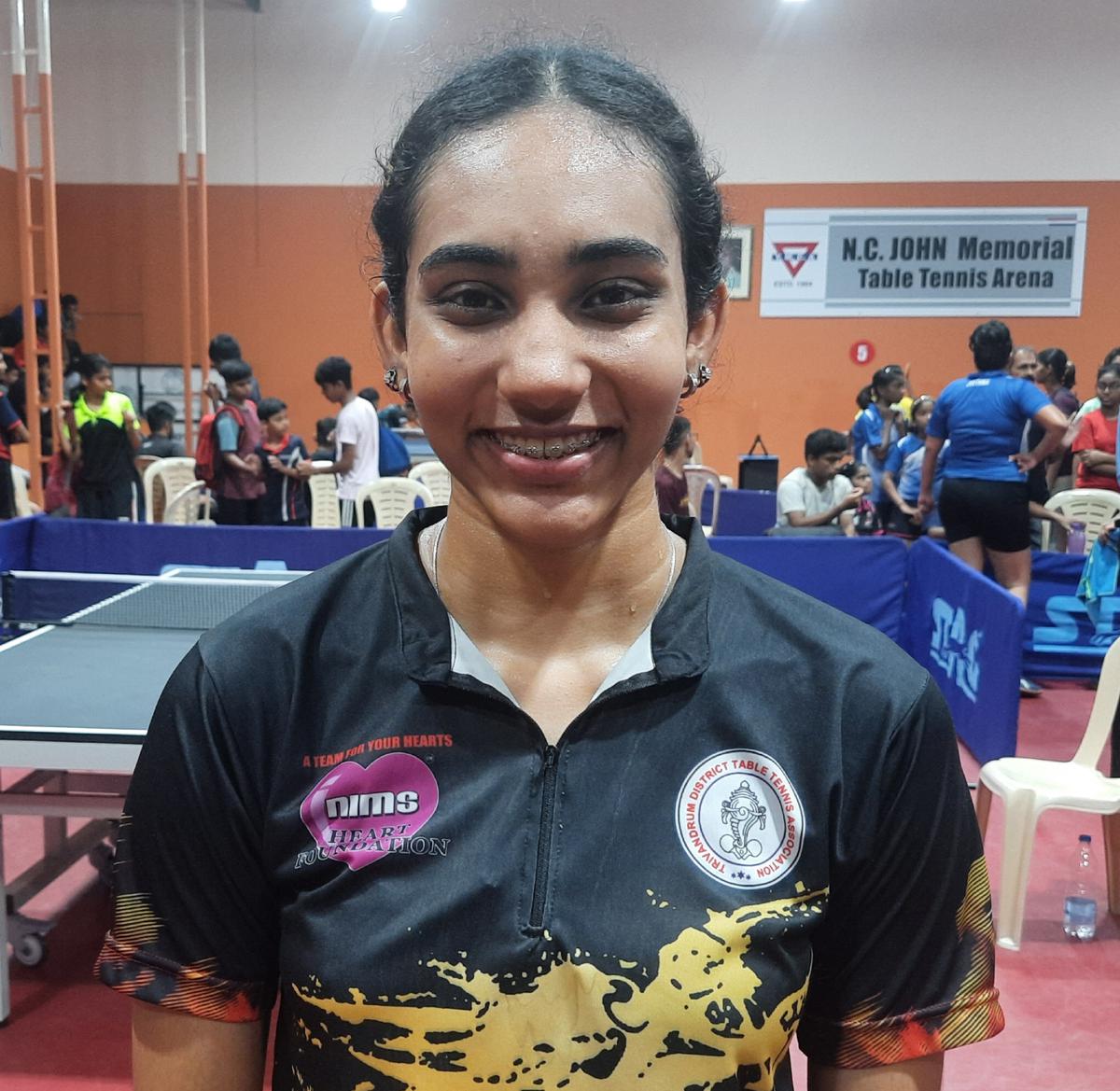 Pranati Nair will be seen in action at the Kerala State table tennis championships.