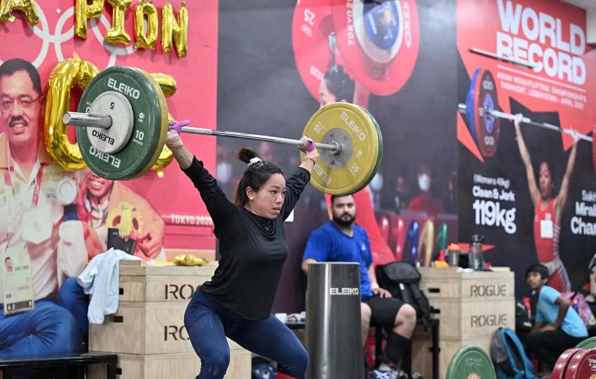Mirabai began her 2026 season at the National Weightlifting Championships in February and set three new national records in the women’s 48kg category. Mirabai began her 2026 season at the National Weightlifting Championships in February and set three new national records in the women’s 48kg category.