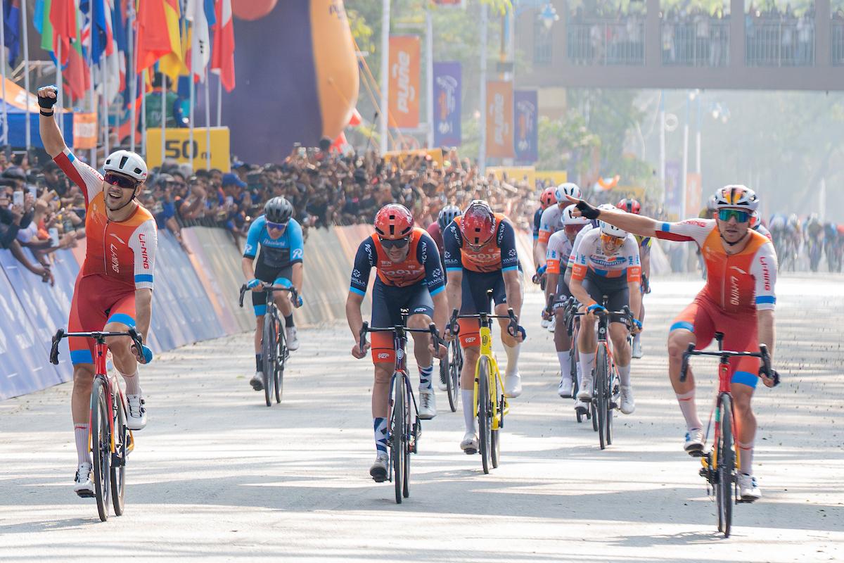 Alexei Shnyrko won stage four of the Bajaj Pune Grand Tour 2026 on Friday.