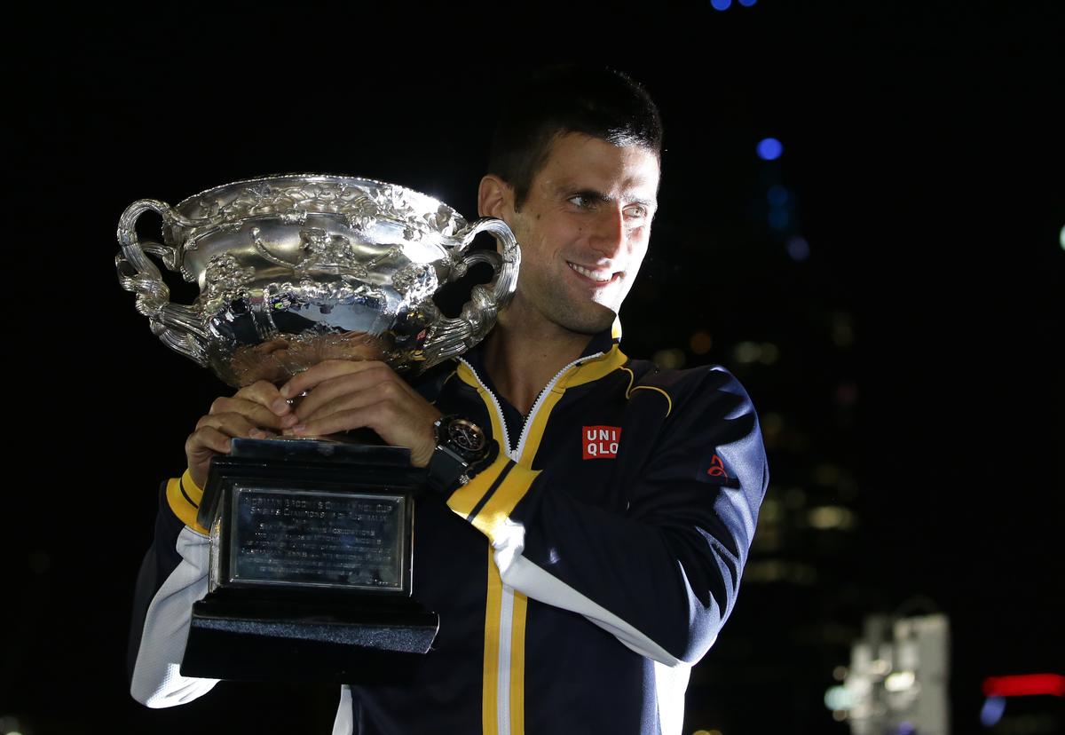 Djokovic clinched his third straight Australian Open title in 2013.