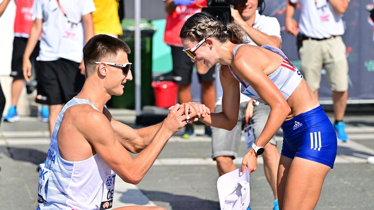 World Athletics Championships 2023: Newly engaged race walk couple still riding wave of emotions after proposal