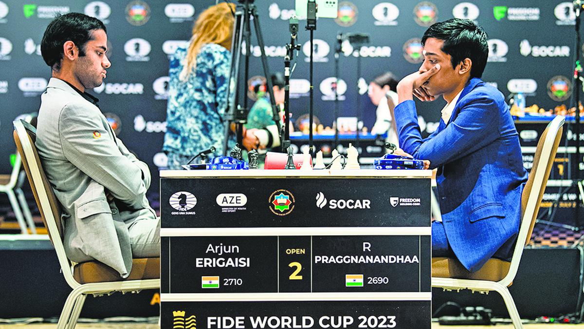 World Cup chess: D Gukesh, Vidit Gujrathi bow out; R Praggnanandhaa forces  tie-breaker against Arjun Erigaisi