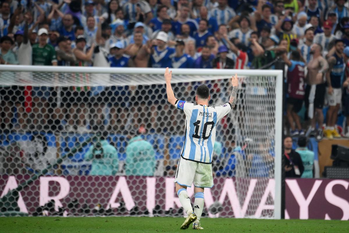 2022-23 Argentina Home 'vs France' Shirt Messi #10