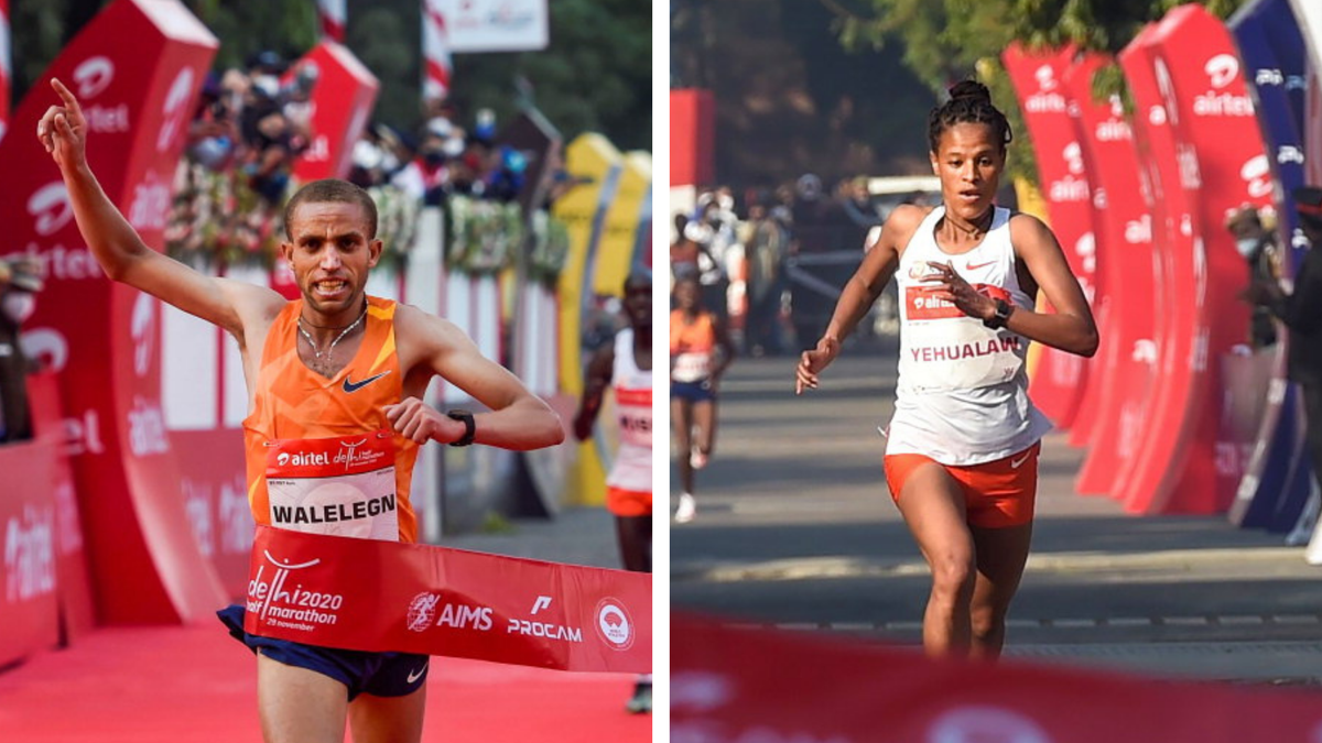 Ethiopians Walelegn, Yehualaw win ADHM with record times; national mark for India’s Sable