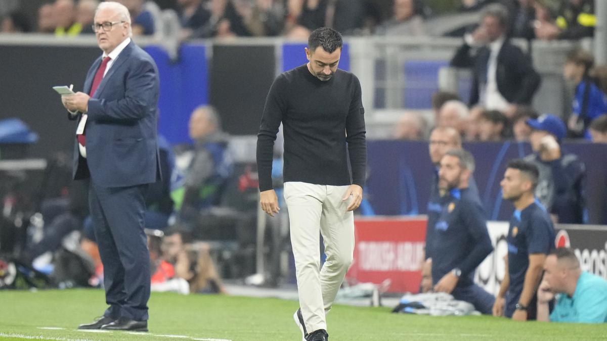 Xavi outraged at refereeing ‘injustice’ in Inter defeat