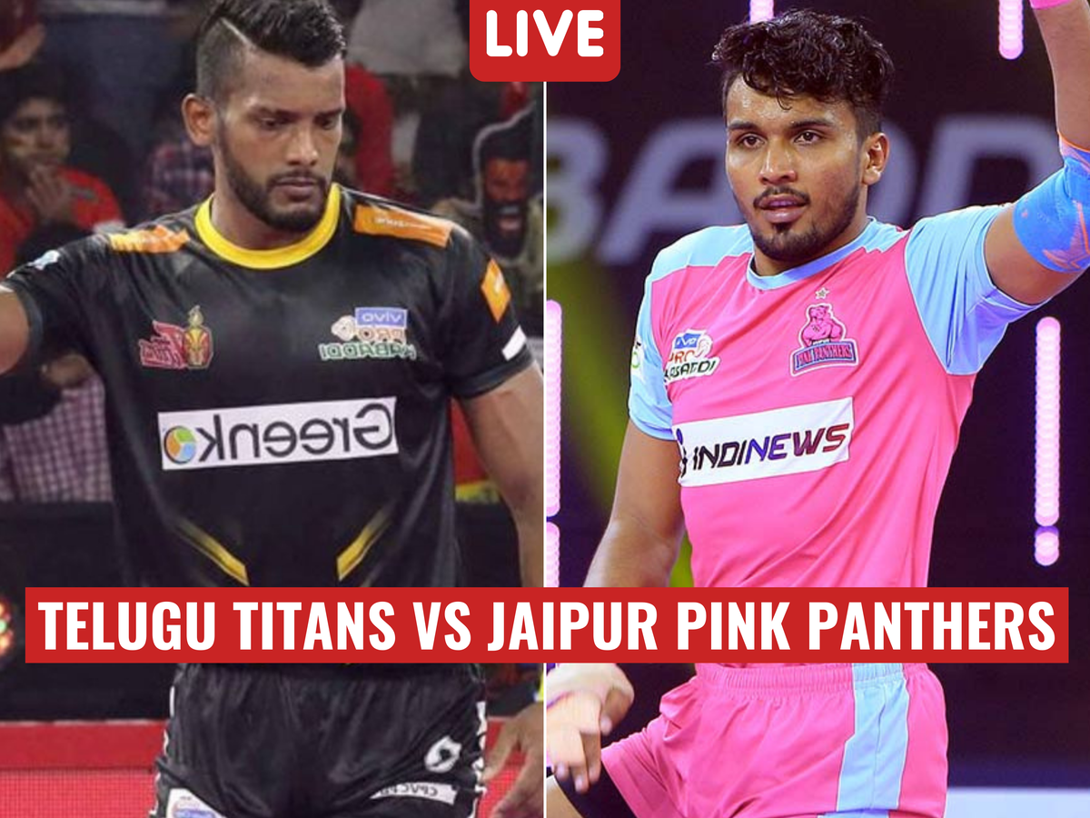 KOLKATA: Players of Jaipur Pink Panthers (blue/pink jersey) and Patna  Pirates (green/yellow jersey) in action