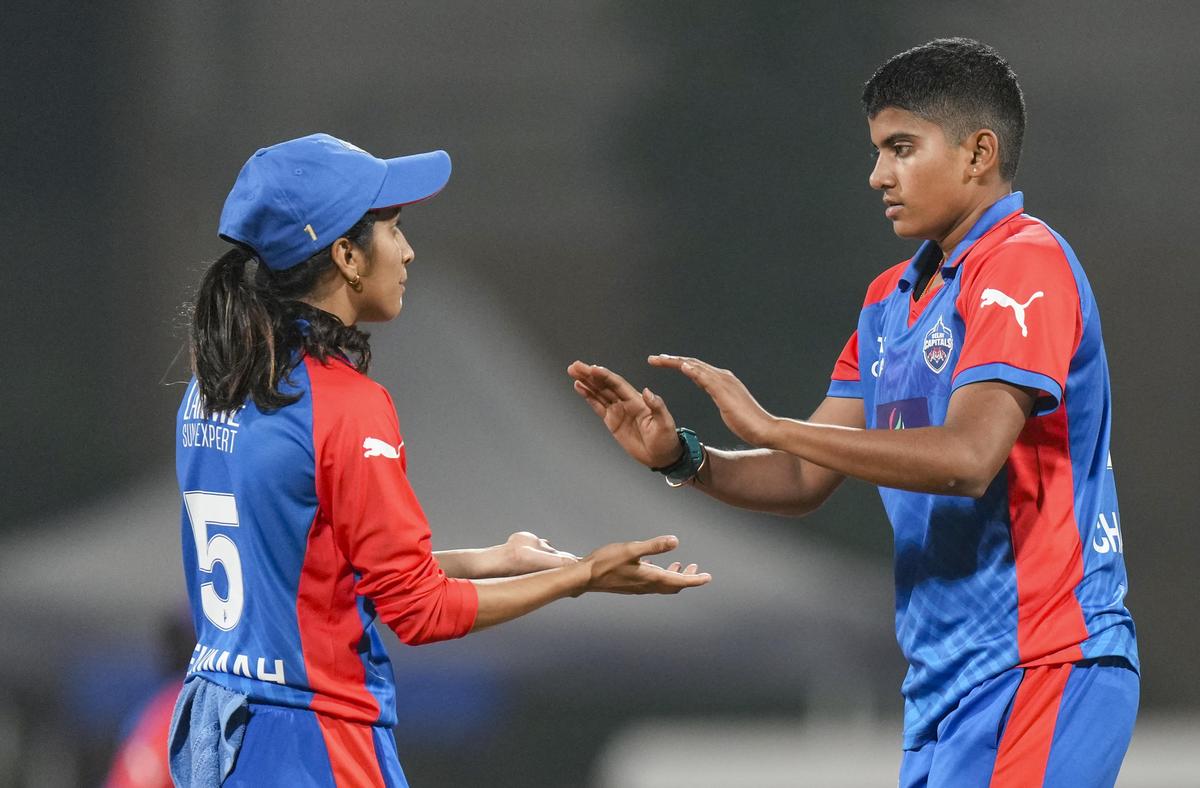 FILE PHOTO: The 21-year-old N. Shree Charani dismissed the well-set Harmanpreet, Nicola Carey and Amanjot Kaur to finish with figures of 4-0-33-3.