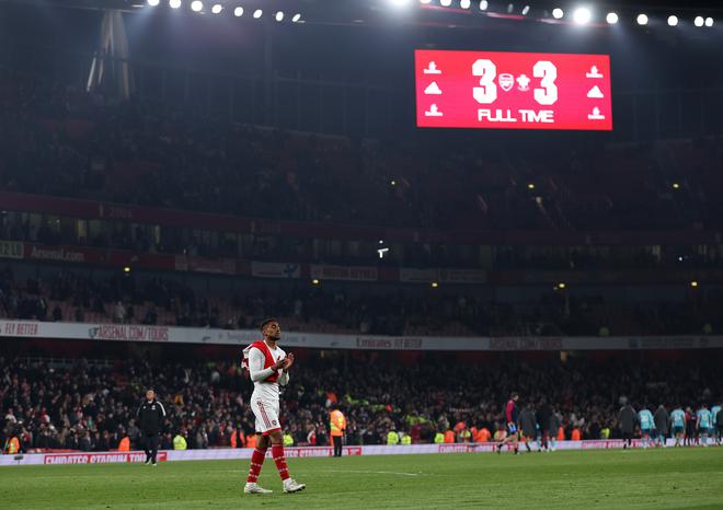 Comfy no more: With three consecutive draws, the last being a 3-3 thriller against Southampton, Arsenal’s title hopes are in jeopardy once again. 