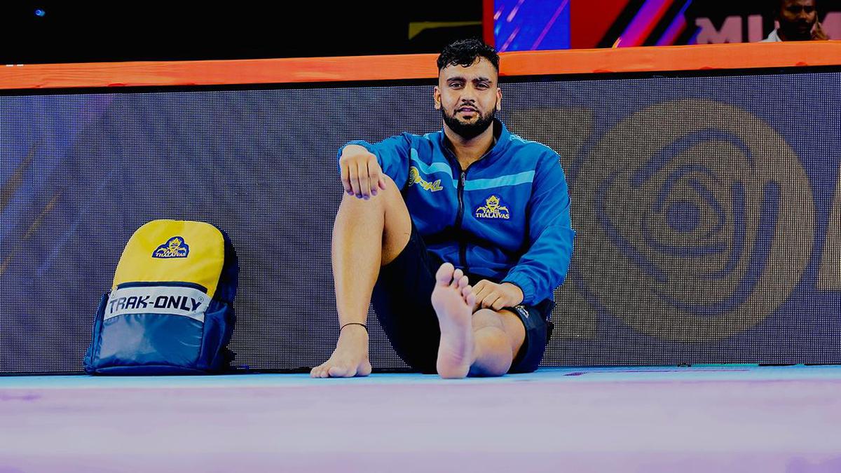 Sahil Gulia (in frame) joined Sagar Rathee in completing 50 tackle points during the ongoing season ten of the Pro Kabaddi League.