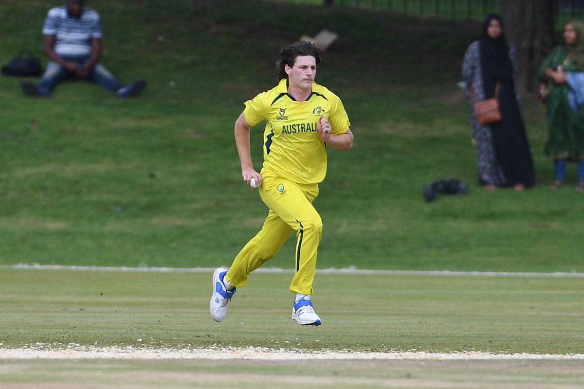 Australia’s Tom Straker during the ICC U-19 Men’s World Cup 2024. 