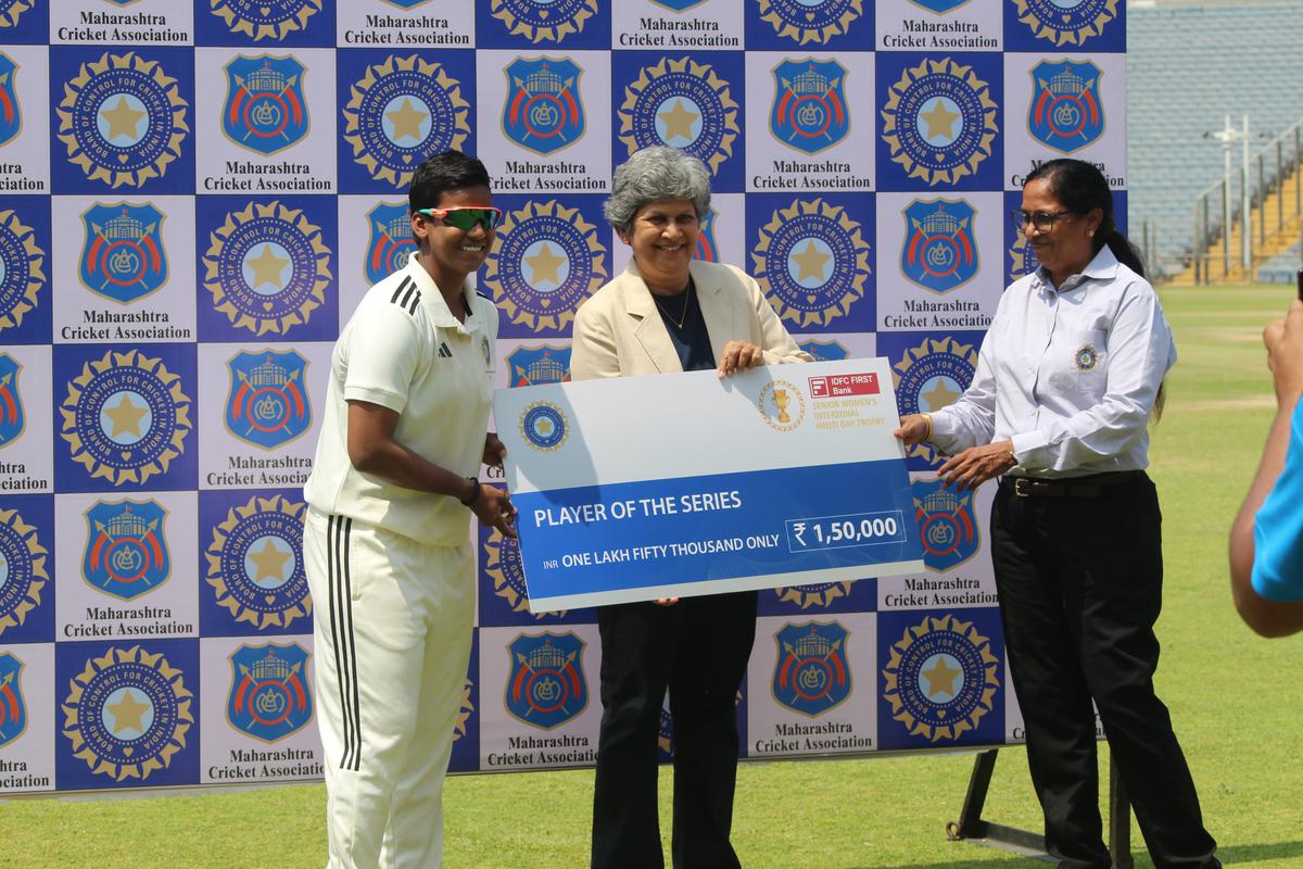 She took 27 wickets and scored 157 runs over three matches and finished with the Player of the Series Award in the Senior Women’s Inter Zonal Multi-Day Trophy.