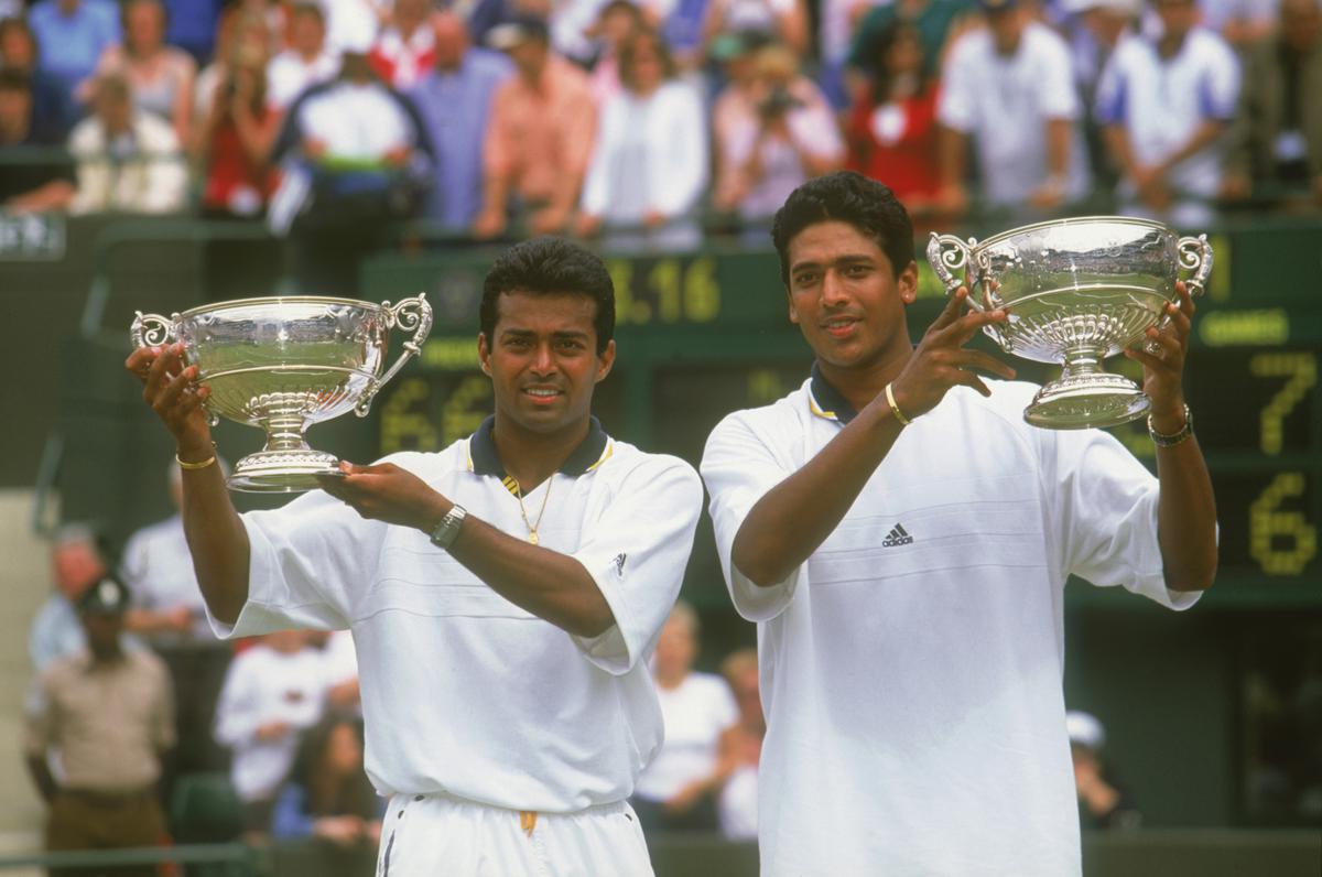 Leander Paes (left) and Mahesh Bhupathi (right) clinched India’s first Wimbledon title in the Open era with this victory in the men’s doubles category at the 1999 edition.