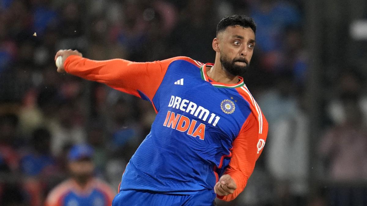 Varun Chakaravarthy trains in the nets in Nagpur ahead of India vs England ODIs