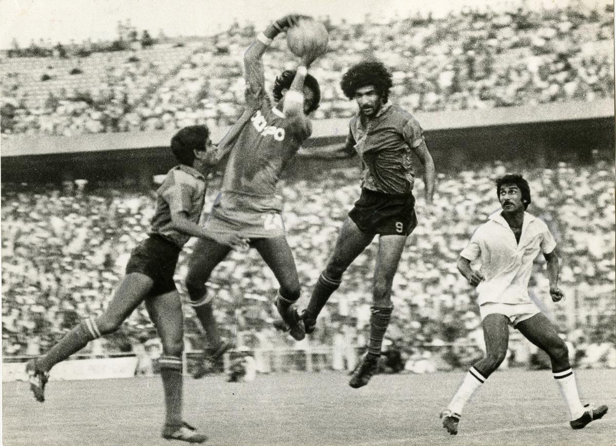 East Bengal’s Habib (left) and Jamshed Nassiri in action. Habib scored a brace to seal the Durand Cup title for EBFC.