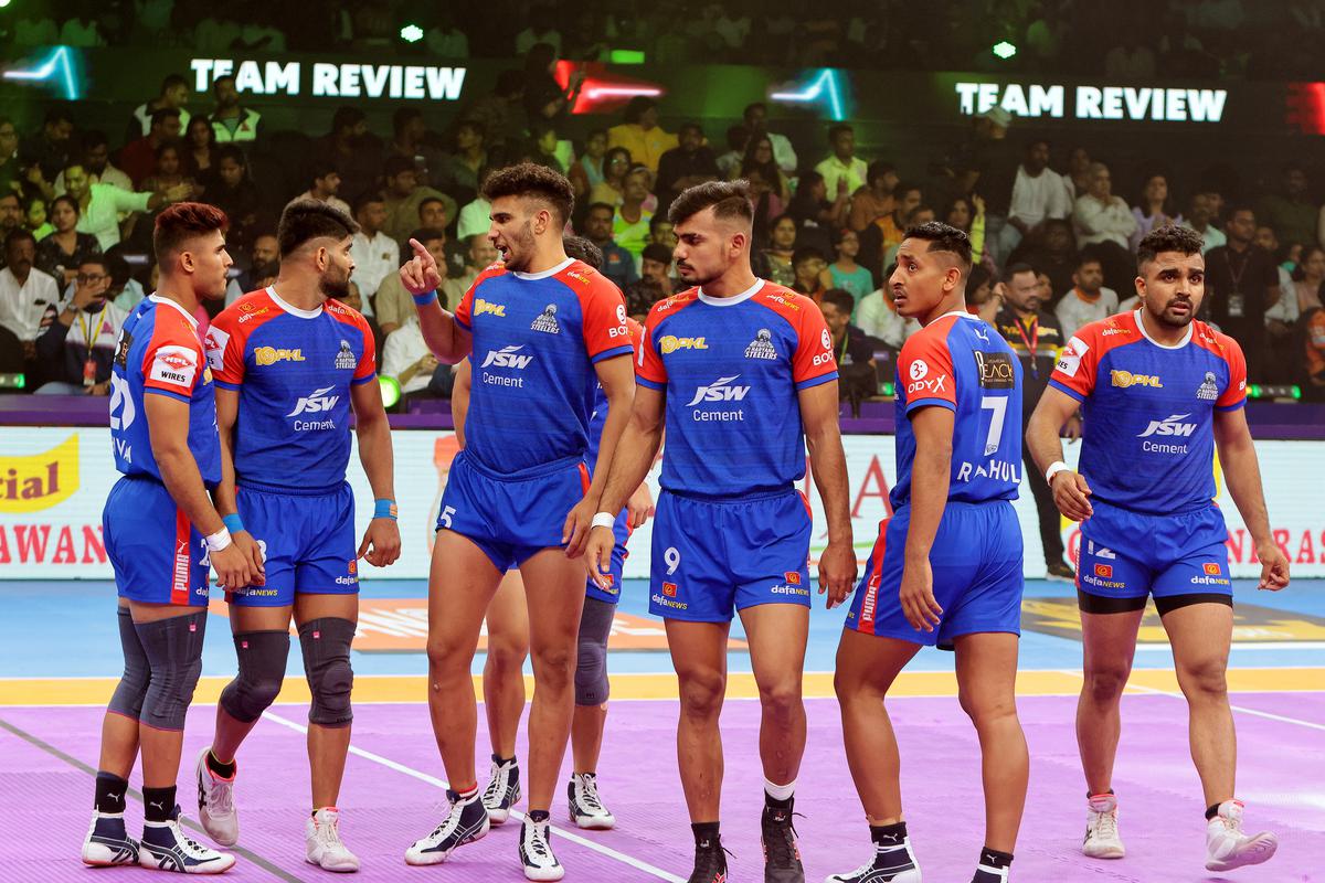 Haryana Steelers team. (L-R) Shivam Patare, Vinay, Jaideep Dahiya, Ashish, Rahul Sethpal and Mohit Nandal.