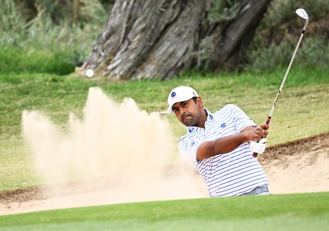 FILE PHOTO: Anirban Lahiri in action at the LIV Golf Adelaide tournament.